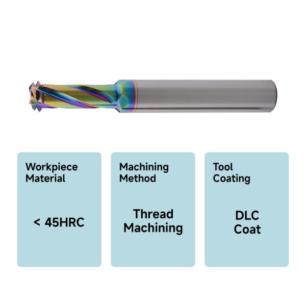 No Pilot Hole Thread Mill for Aluminum | DLC-Coated 3X Life | In Stock at China Factory (M6-M24) - Image 2