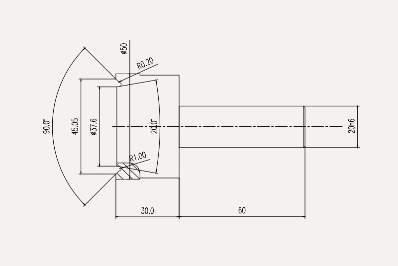Custom Brazed Tools Drawing